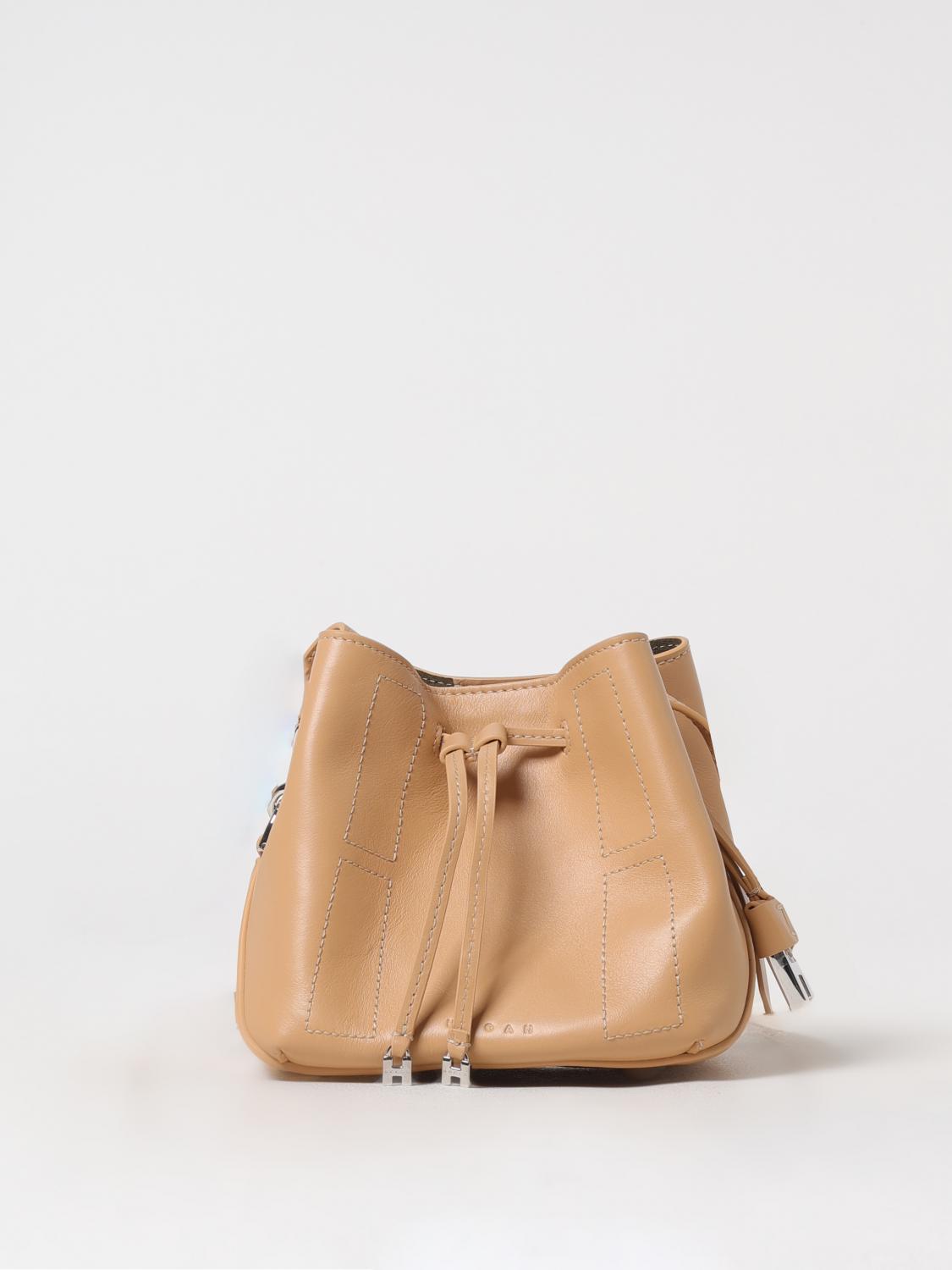 Hogan Mini Kenya Bucket Bag With Adjustable Strap In Leather