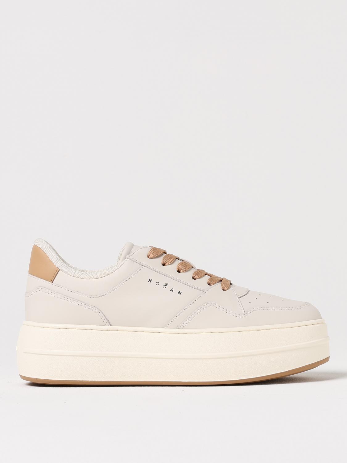 Hogan Low Top Skyscraper Platform Sneakers In Beige