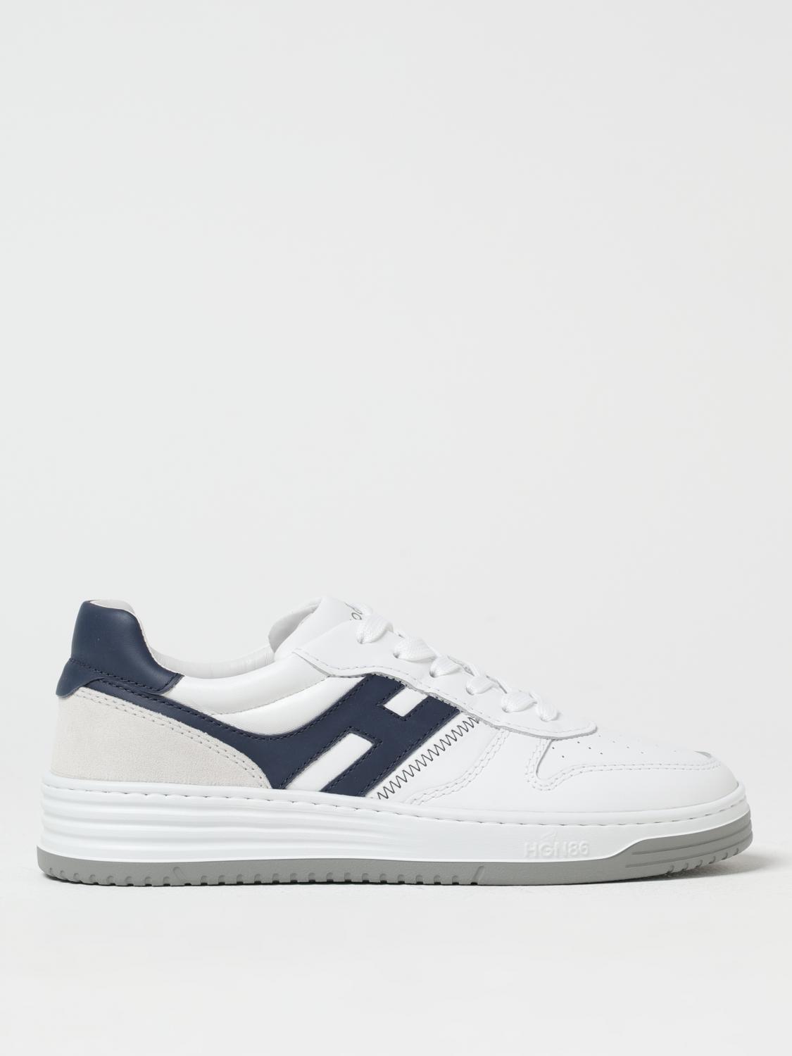 Hogan H630 Leather Sneakers With Contrasting Monogram In White
