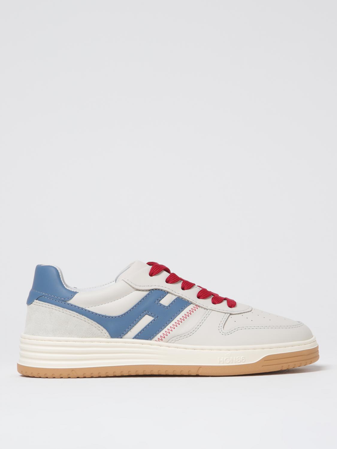 Hogan Panel Stitched Sneakers Perforated Toebox In White 2