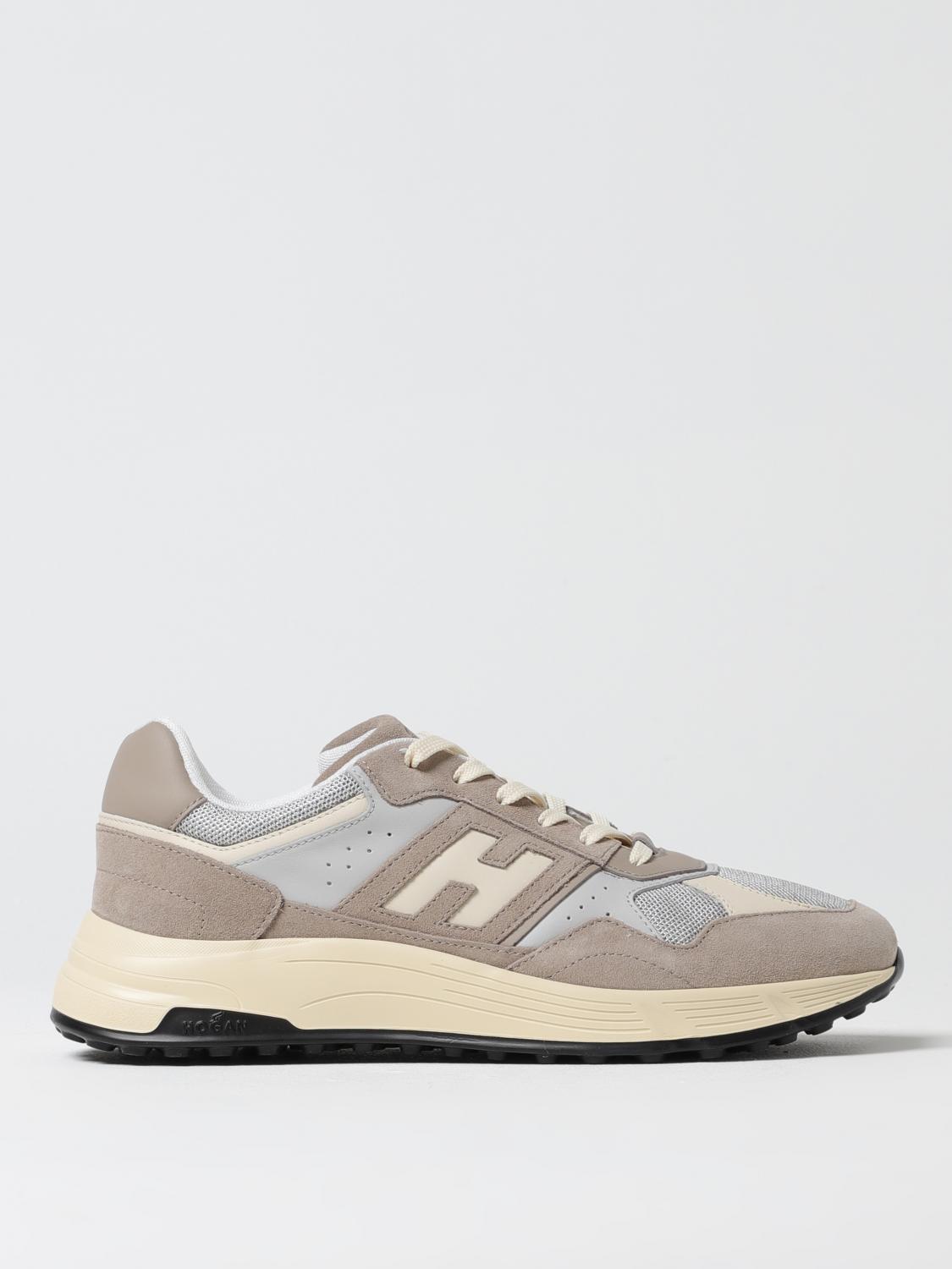 Hogan Men's Suede And Smooth Leather Hyperlight Sneakers In Beige