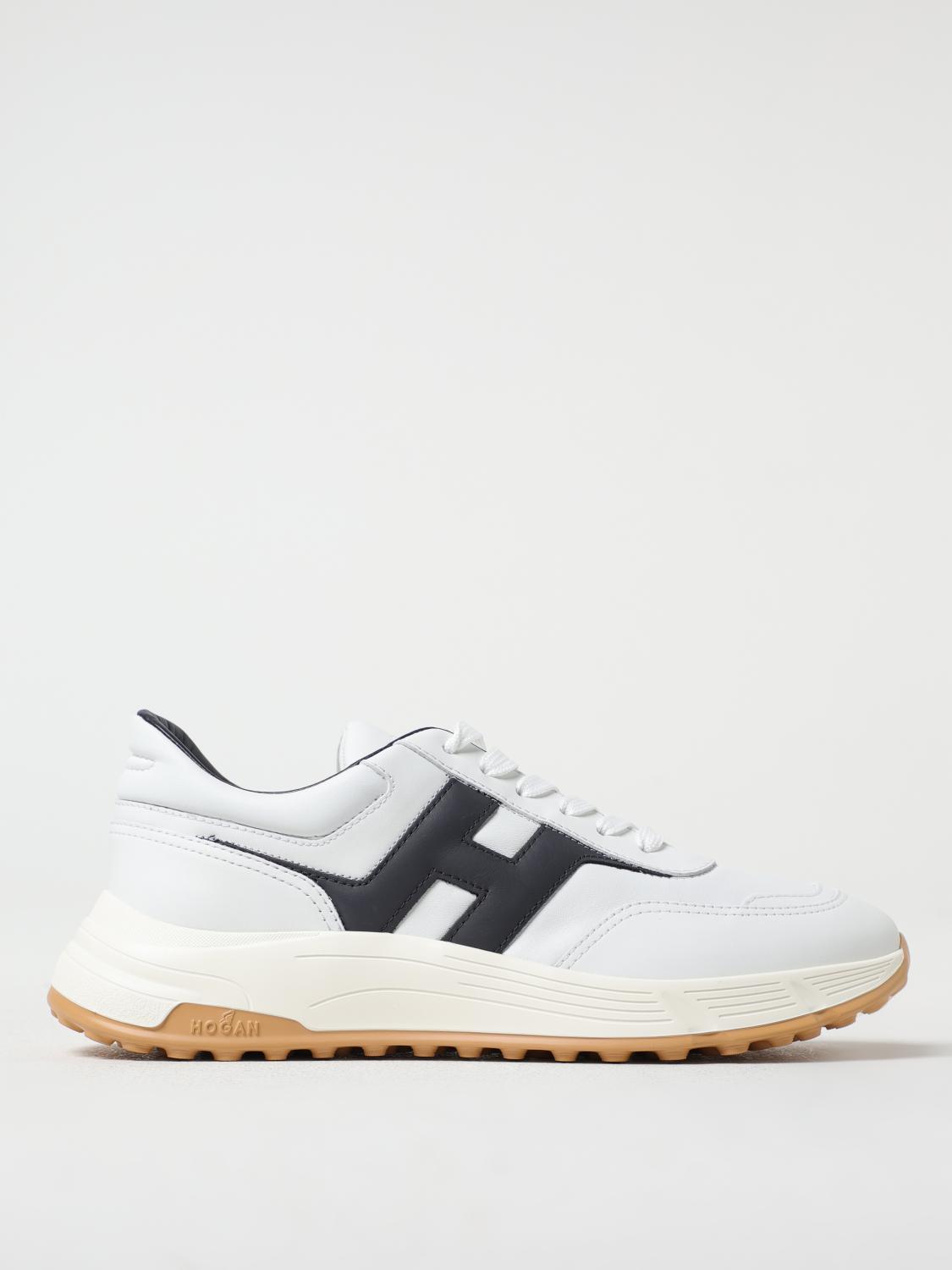 Hogan Lightweight Sneaker With Contrast Panel And Rubber Sole In White 2