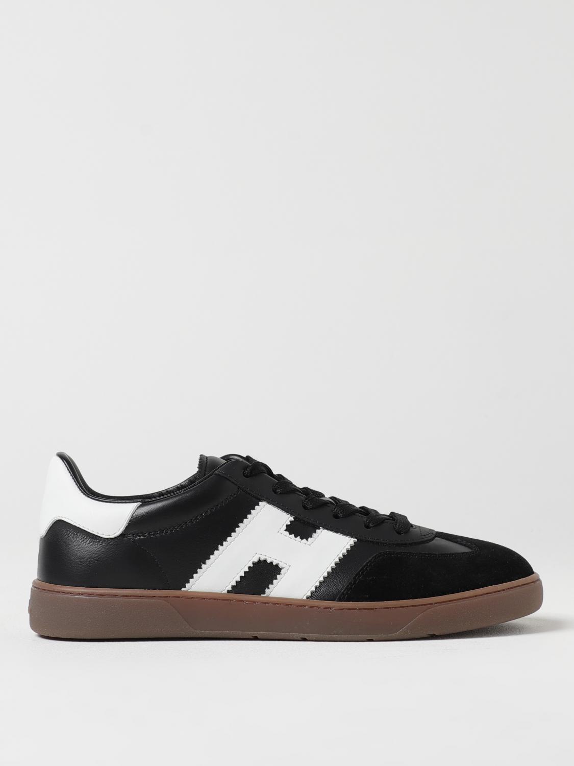 Hogan Low Top Sneakers Contrasting Sole In Black