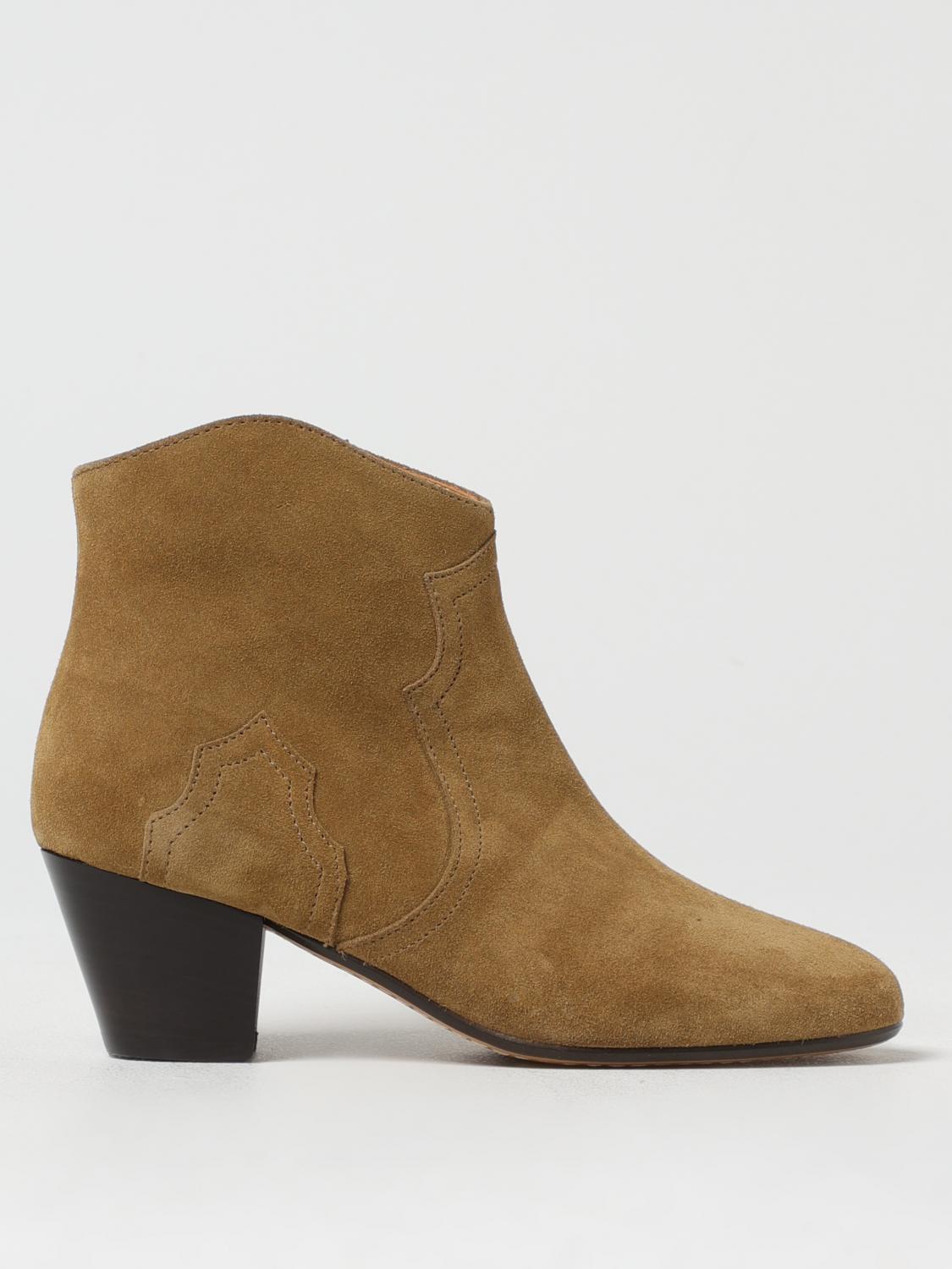 Isabel Marant Flat Ankle Boots Woman Color Brown In Brown