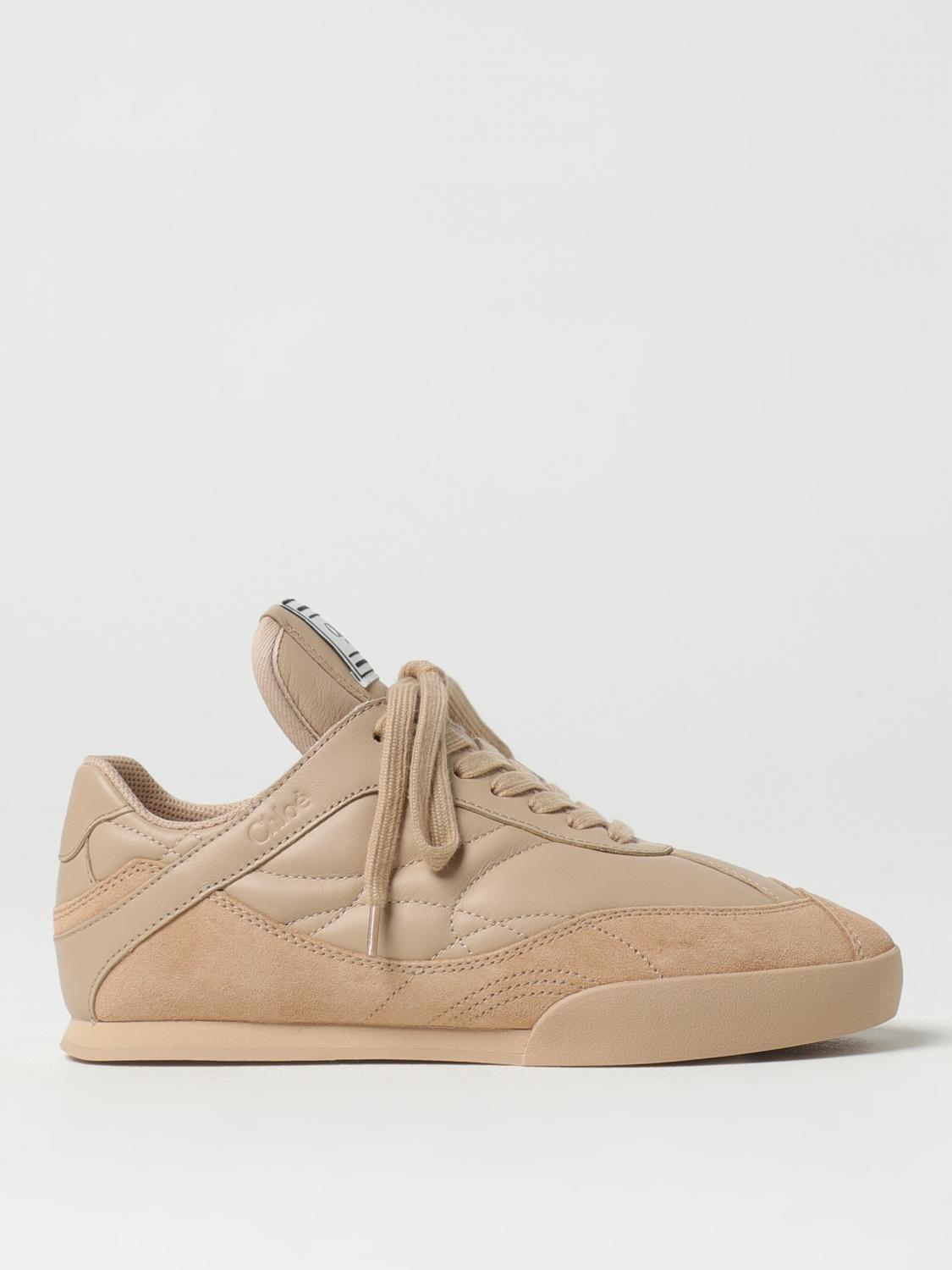 Chloé Kick Quilted Leather Sneakers In Pink