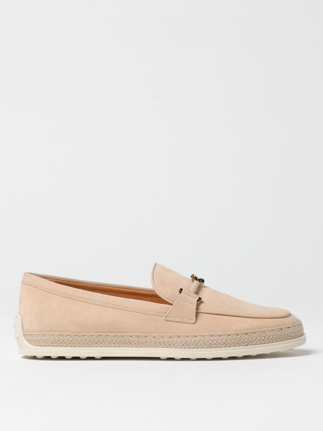 Tod's Suede Loafers In Beige