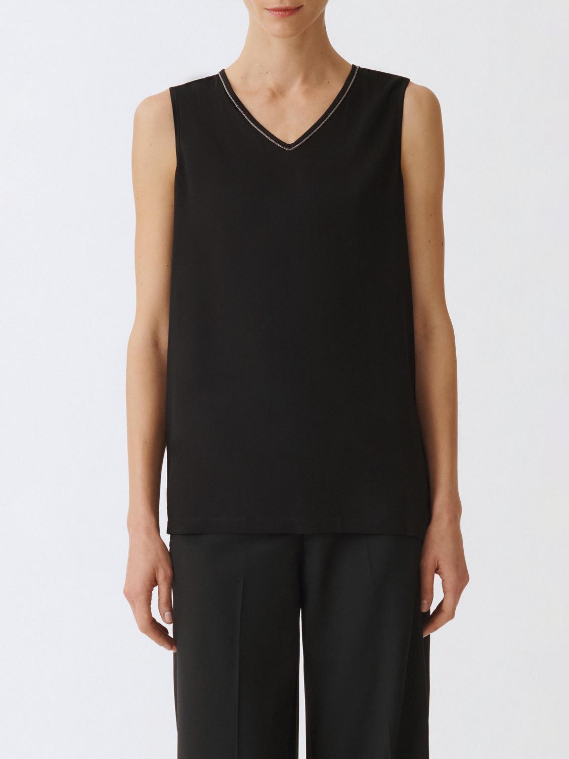 Shop Fabiana Filippi Top Woman Color Black In Schwarz