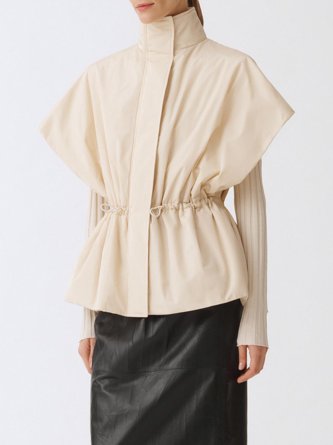 Fabiana Filippi Short-sleeved Cape In Weiss