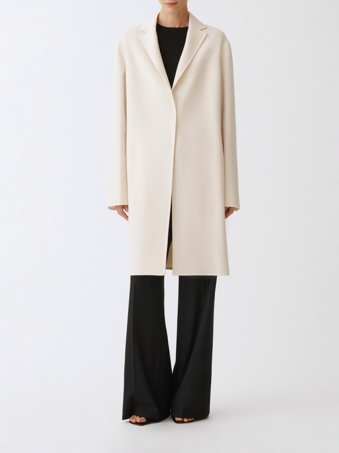 Shop Fabiana Filippi Coat Woman Color White In Weiss
