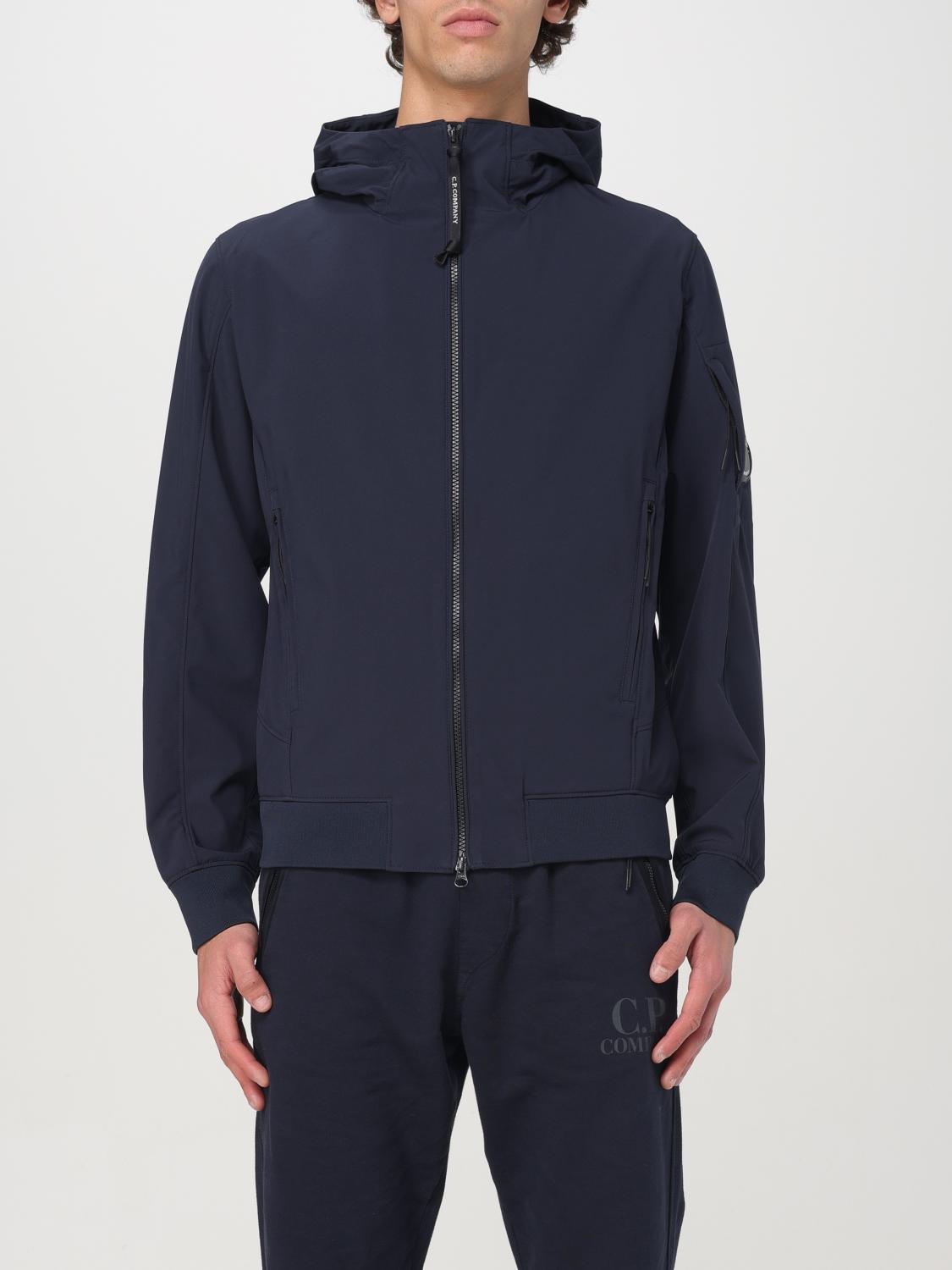 C.p. Company Shell-r Lens-detail Hooded Jacket In Blau