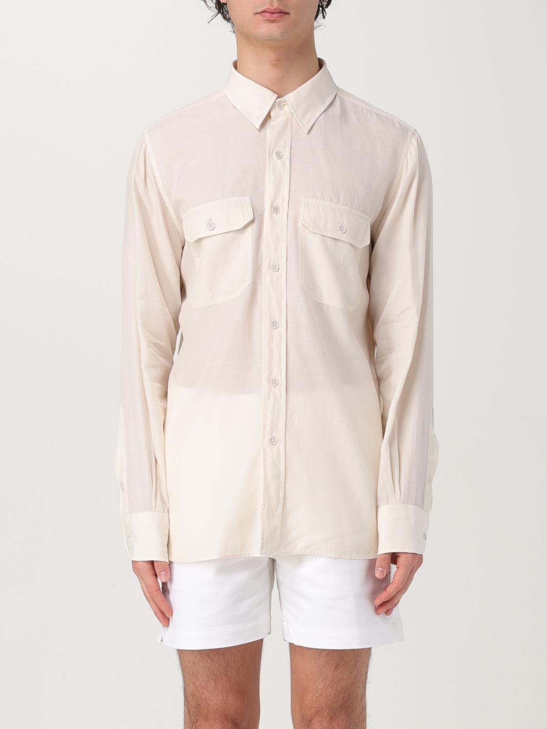 Tom Ford Classic Button-down Shirt With Structured Collar In White