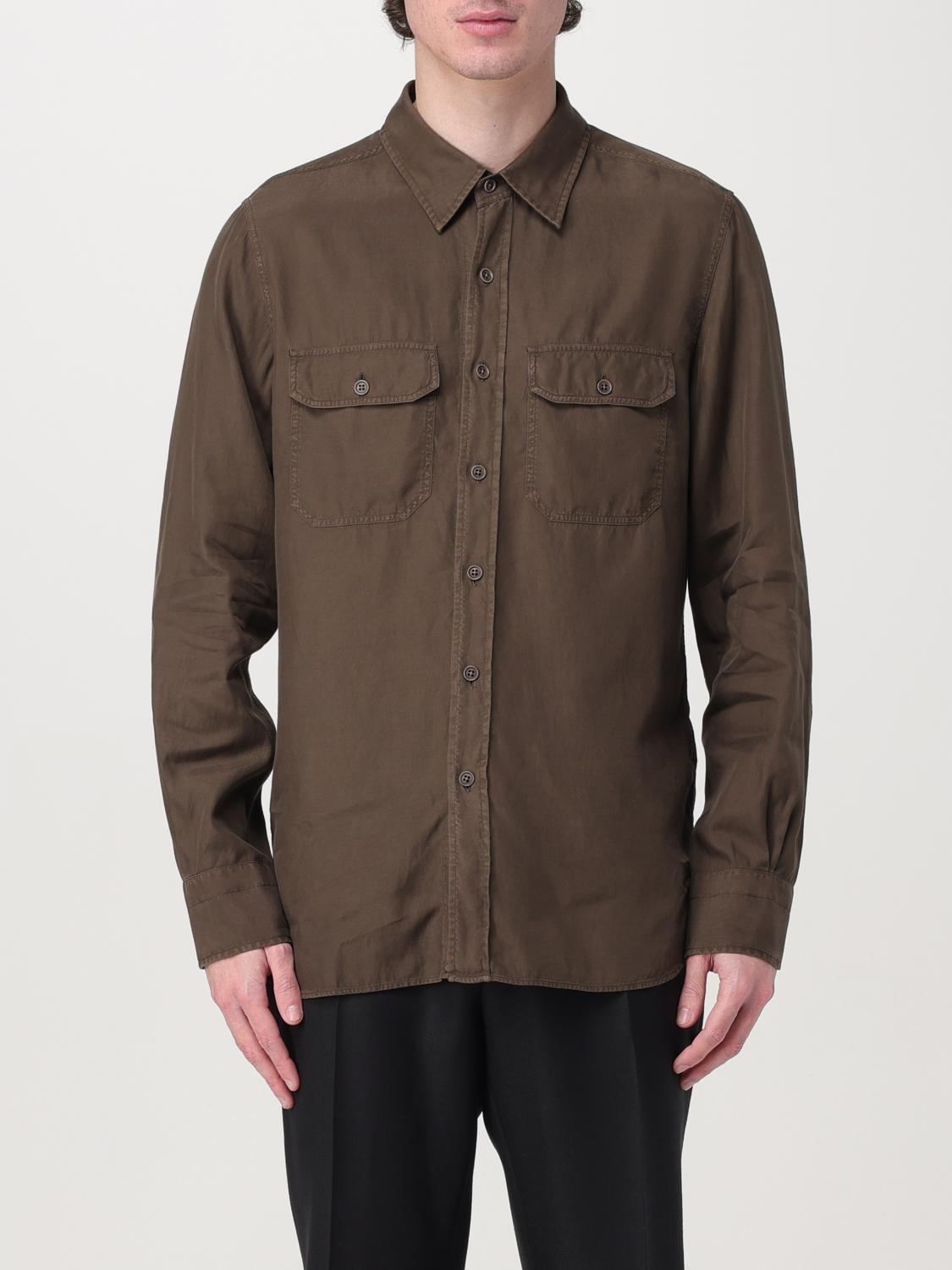 Shop Tom Ford Shirt Men Color Brown