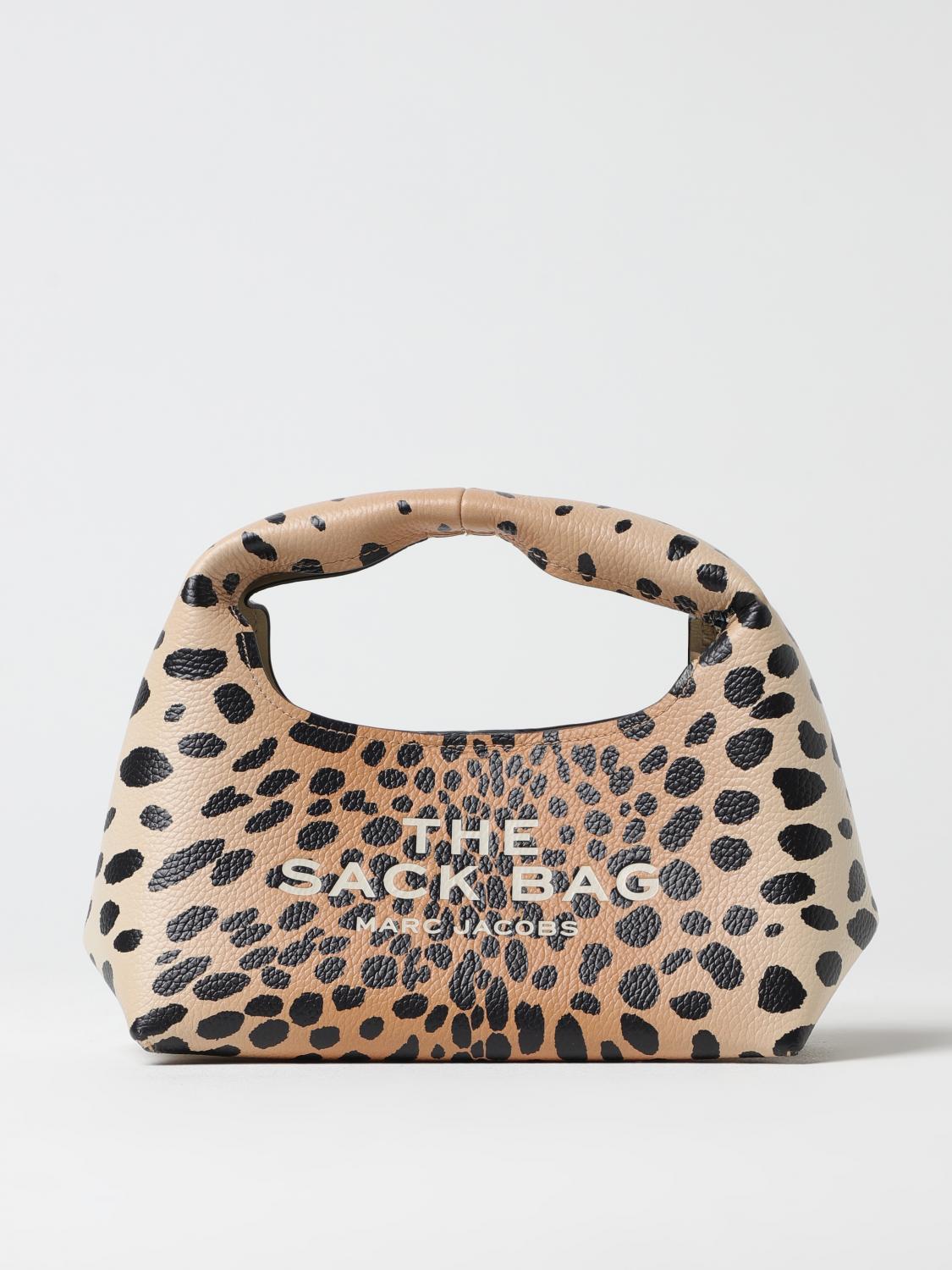 Marc Jacobs The Sack Mini Leopard-print Leather Top Handle Bag In Brown