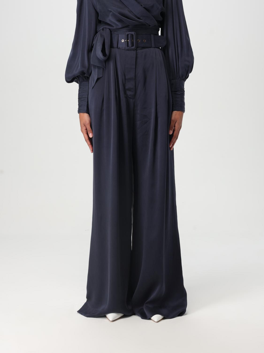 Zimmermann Pants Woman Color Blue In Blue