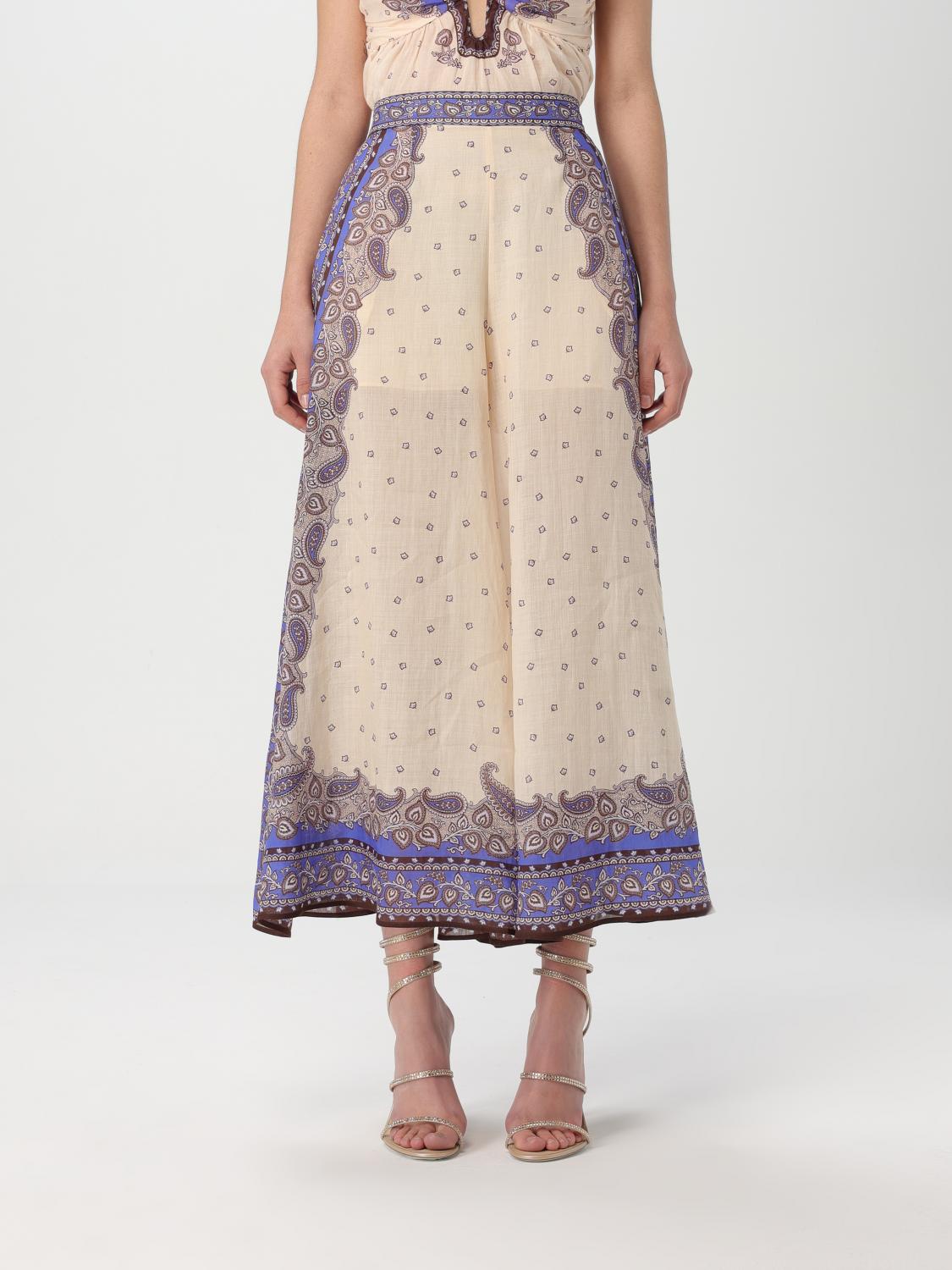 Zimmermann Maxine Trousers With Purple Paisley Print In Violet