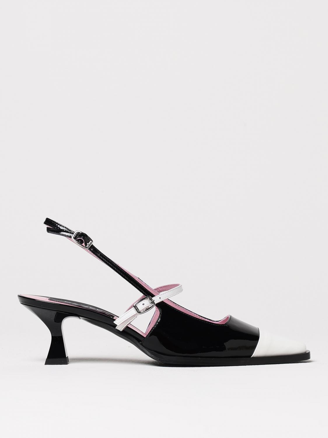Carel Paris Pointed Toe Slingback Shoes In Schwarz