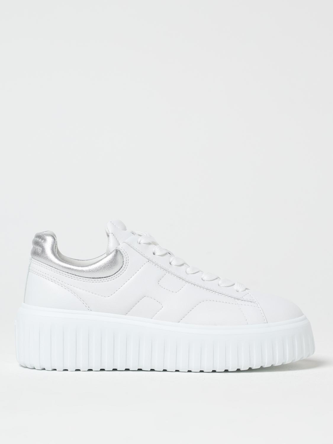 Hogan Sneakers H Stripes Bianca E Argento In White