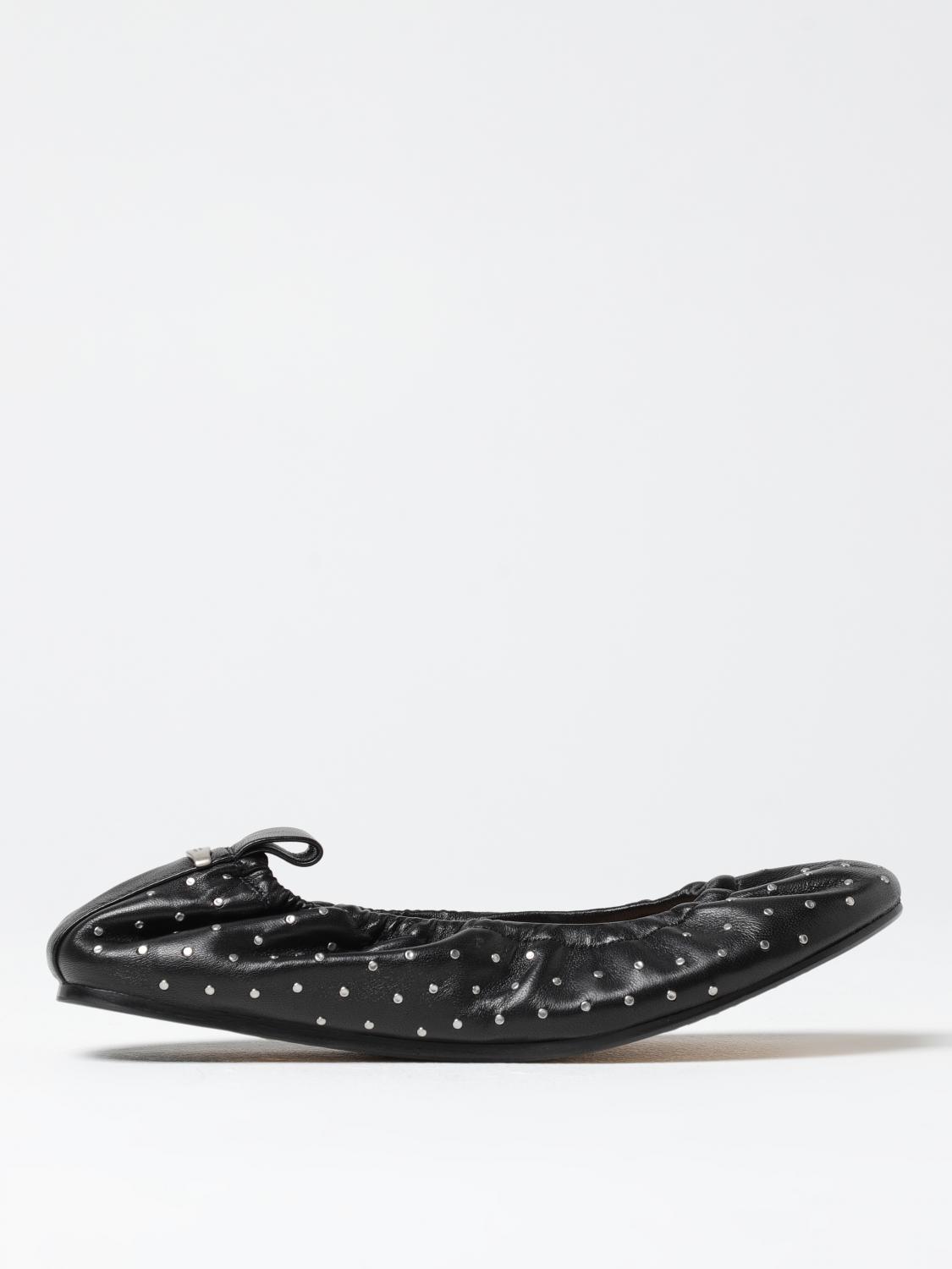 Isabel Marant Belna Embellished Leather Ballet Flats In Black