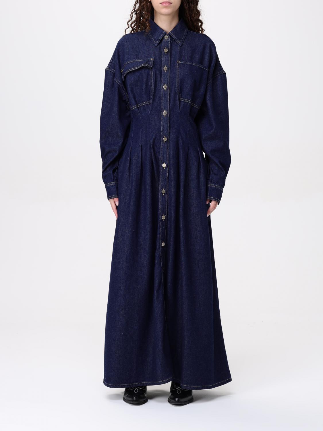 Frame Dress Woman Color Black In Black