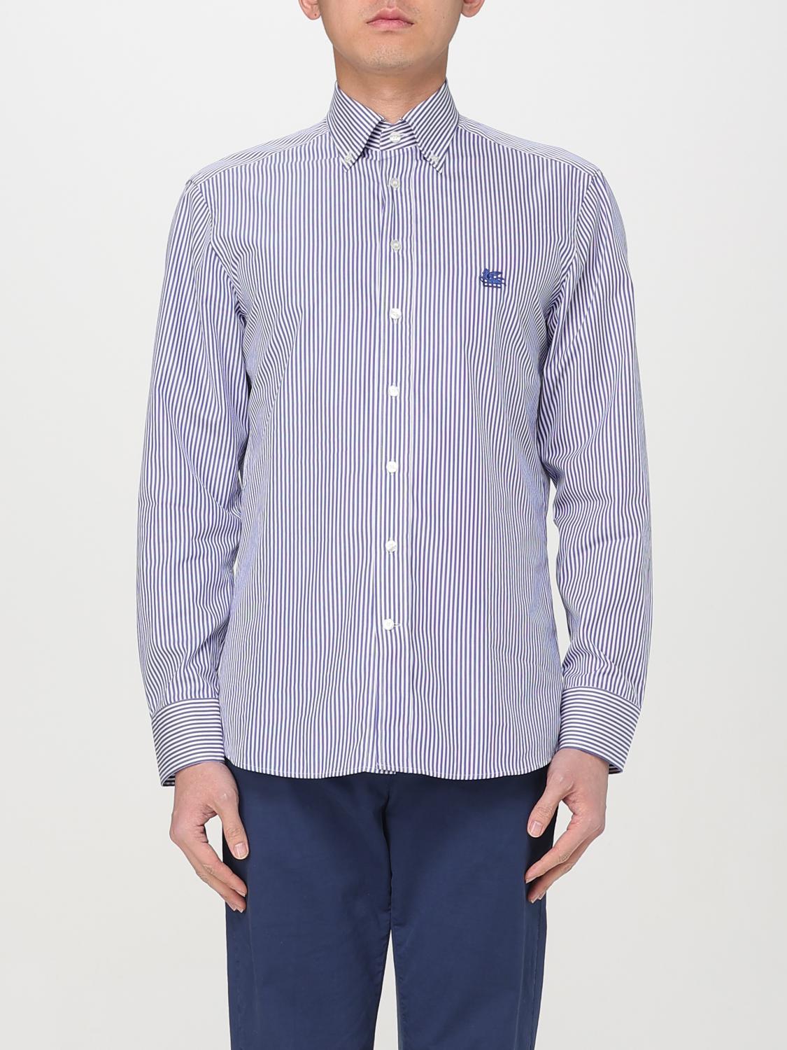 Etro Shirt  Men Color Gnawed Blue In Gnawed Blue