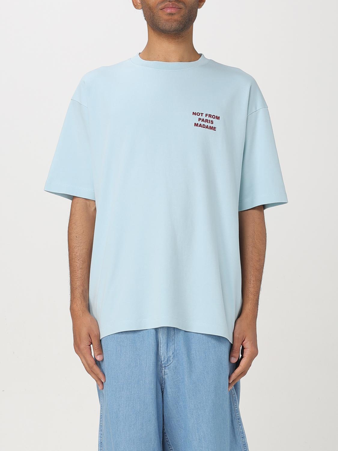 Tシャツ・カットソー DROLE DE MONSIEUR Men T Shirts TS203CO002NY Blue Drôle De Monsieur T-shirt Men Color Blue 1 In Light Blue