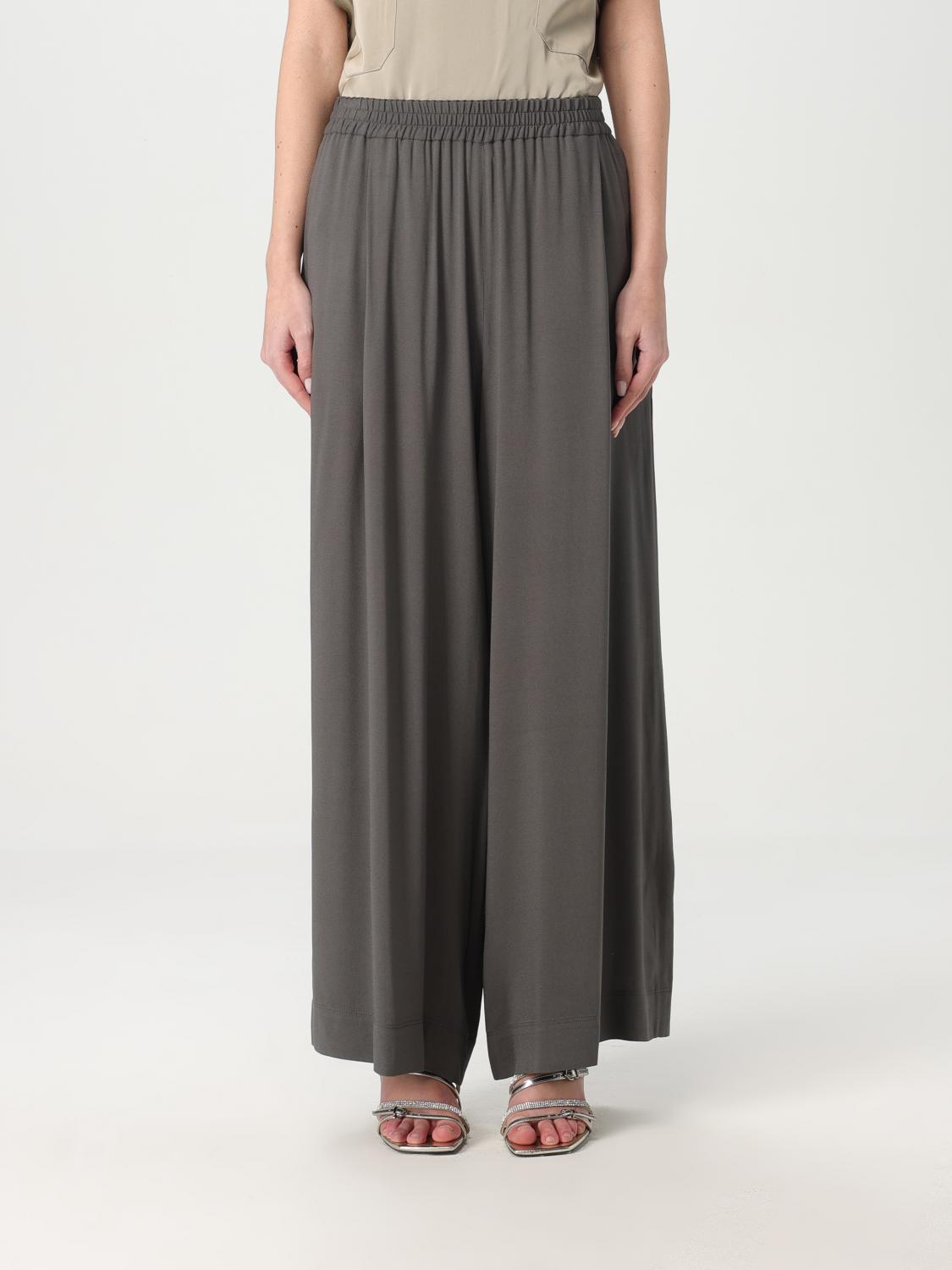 Fabiana Filippi Relaxed Fit Pleated Trousers Full Length In Gray