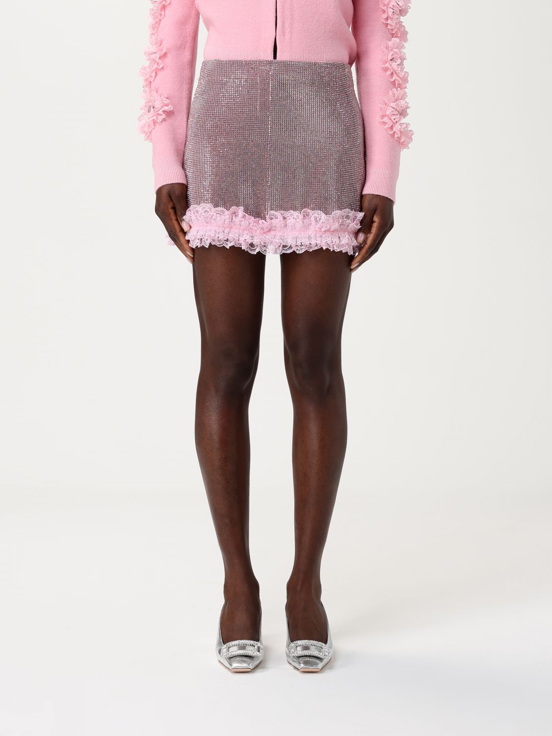 Self-portrait Skirt  Woman Color Pink
