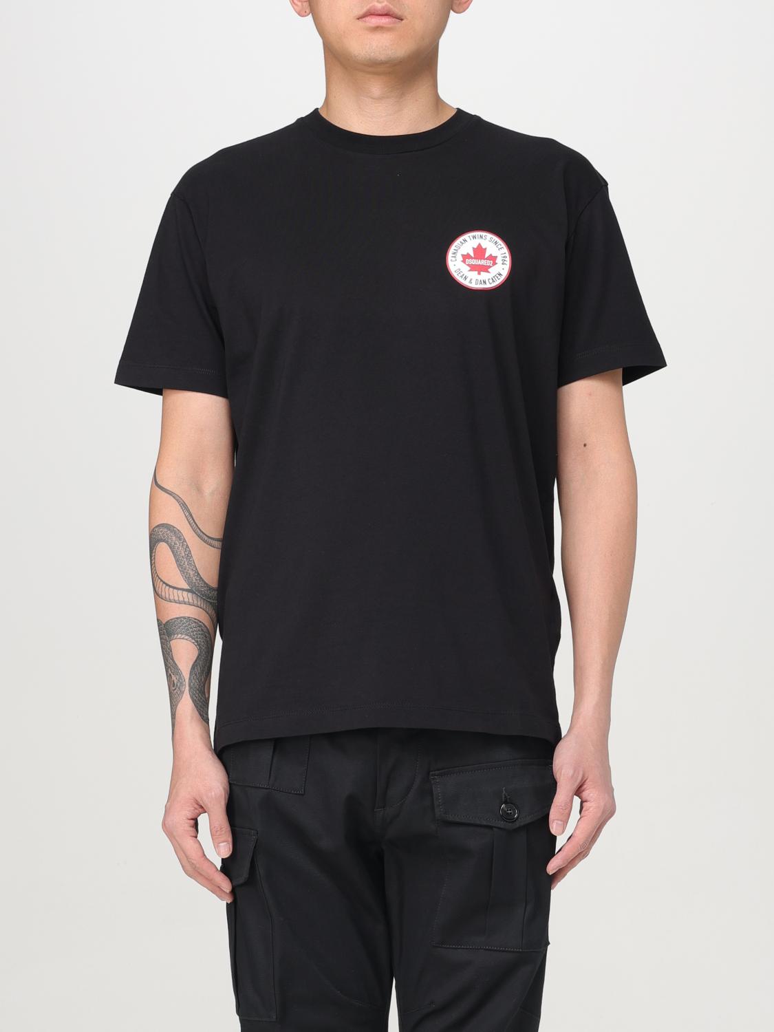 Shop Dsquared2 T-shirt Men Color Black In Schwarz