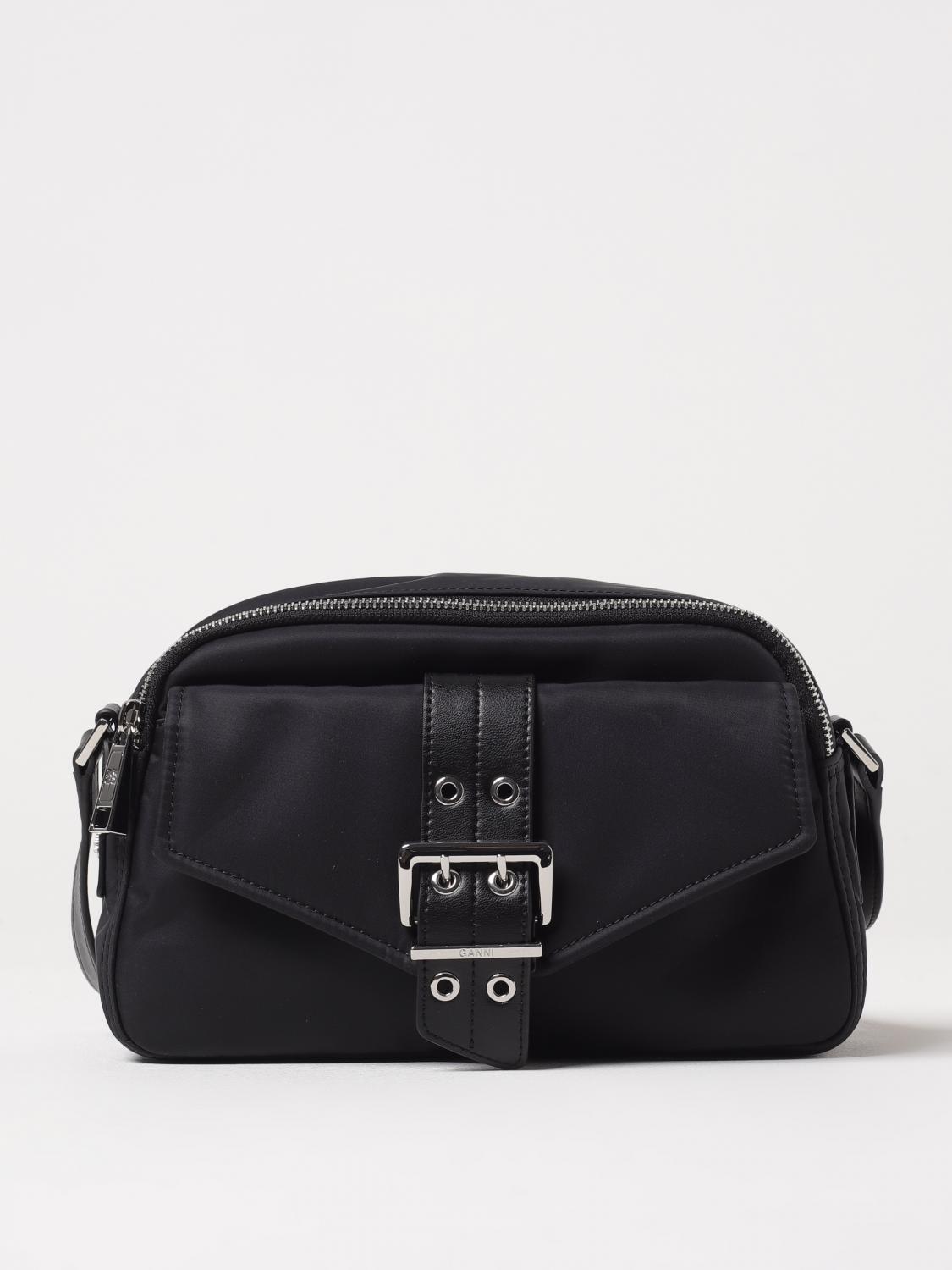 Ganni Crossbody Bags Woman Color Black In Black
