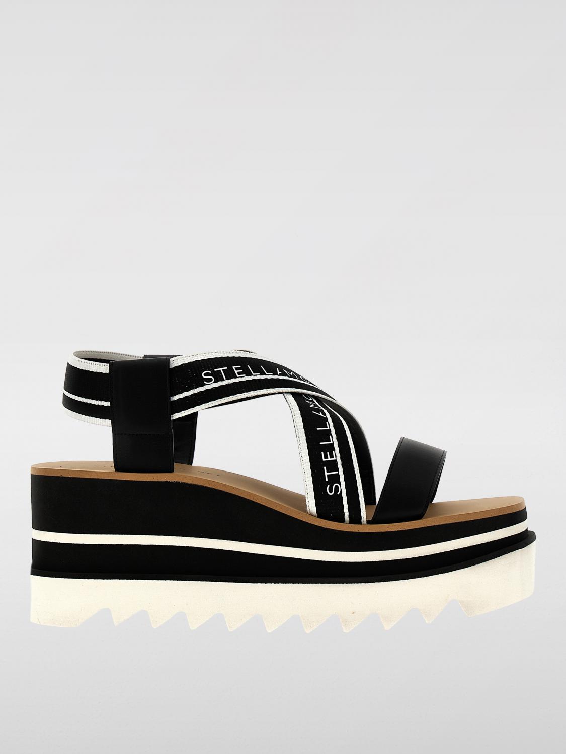 Stella Mccartney Womens Criss-cross Knit Platform Sandals In White