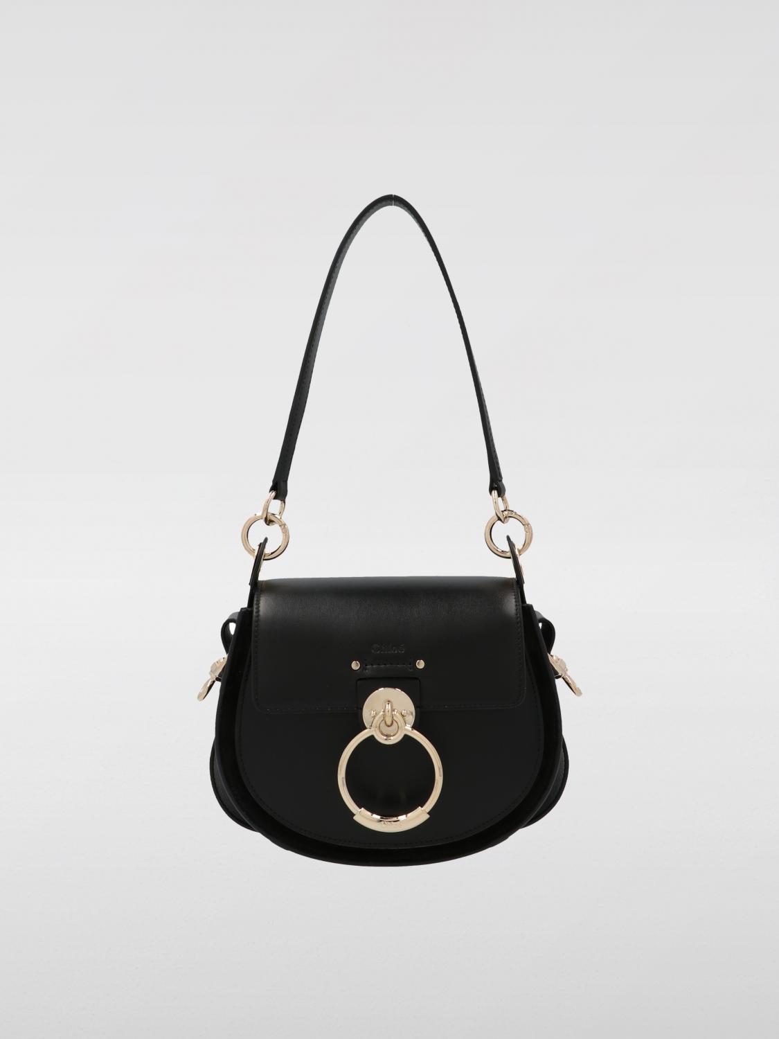 Chloé Tess Shoulder Bag In Black