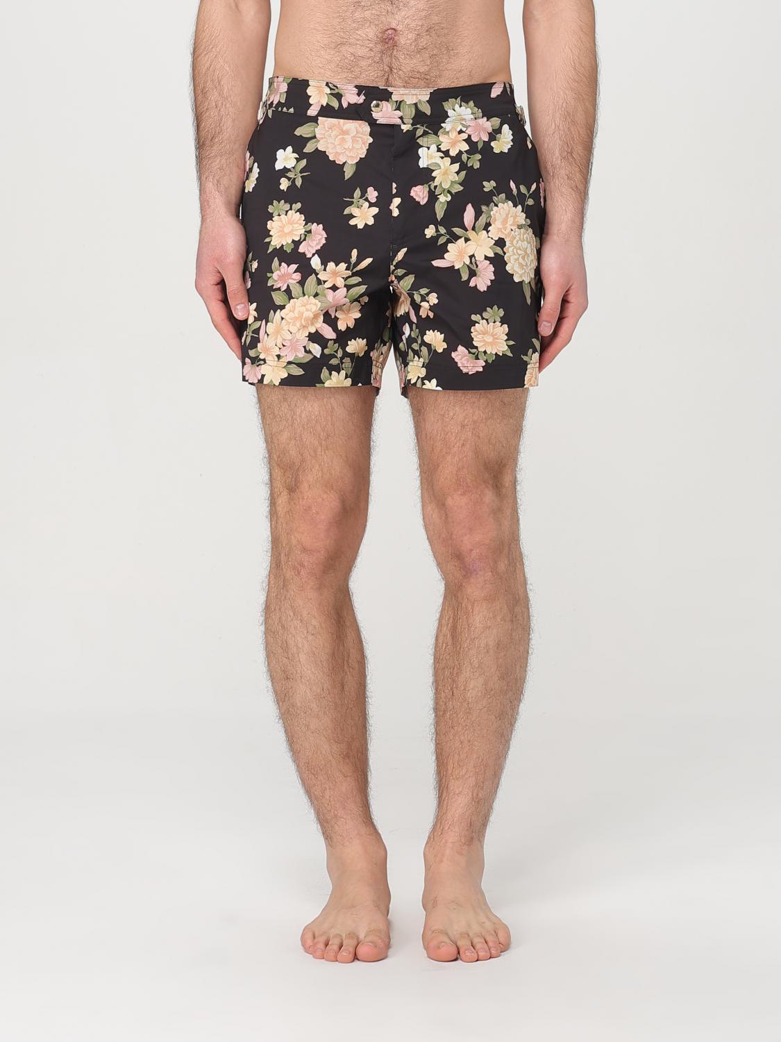 Tom Ford All-over Floral Printed Swim Shorts In Pink