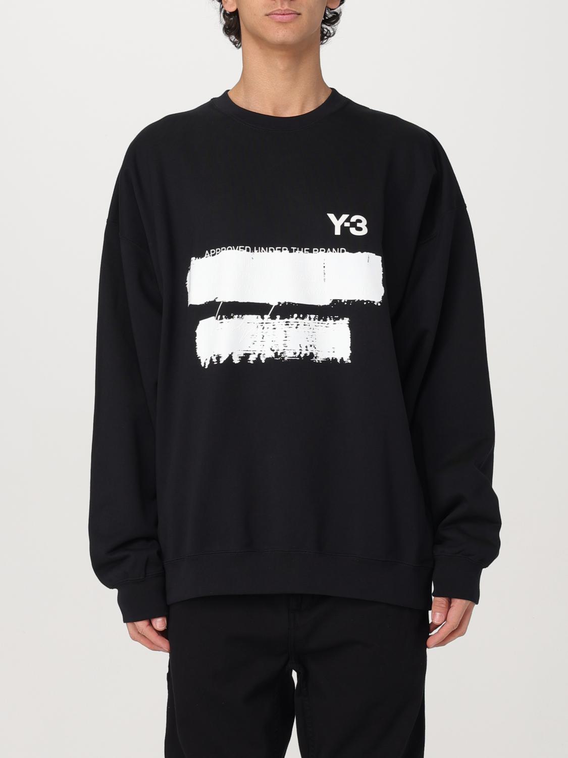 Y-3 Sweatshirt Whit Maxi Print In Black