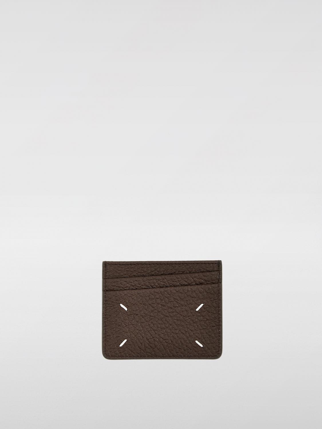 Maison Margiela Four Stitches Card Holder In Brown