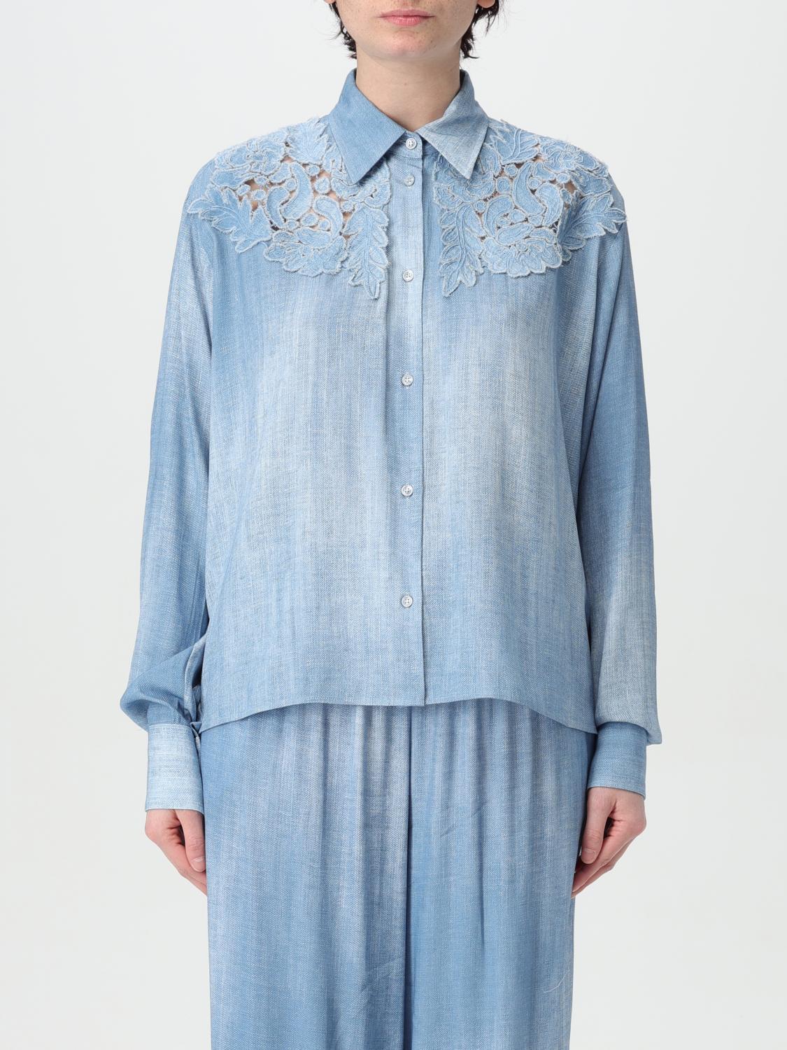 Ermanno Scervino Shirt  Woman Color Gnawed Blue In Hellblau