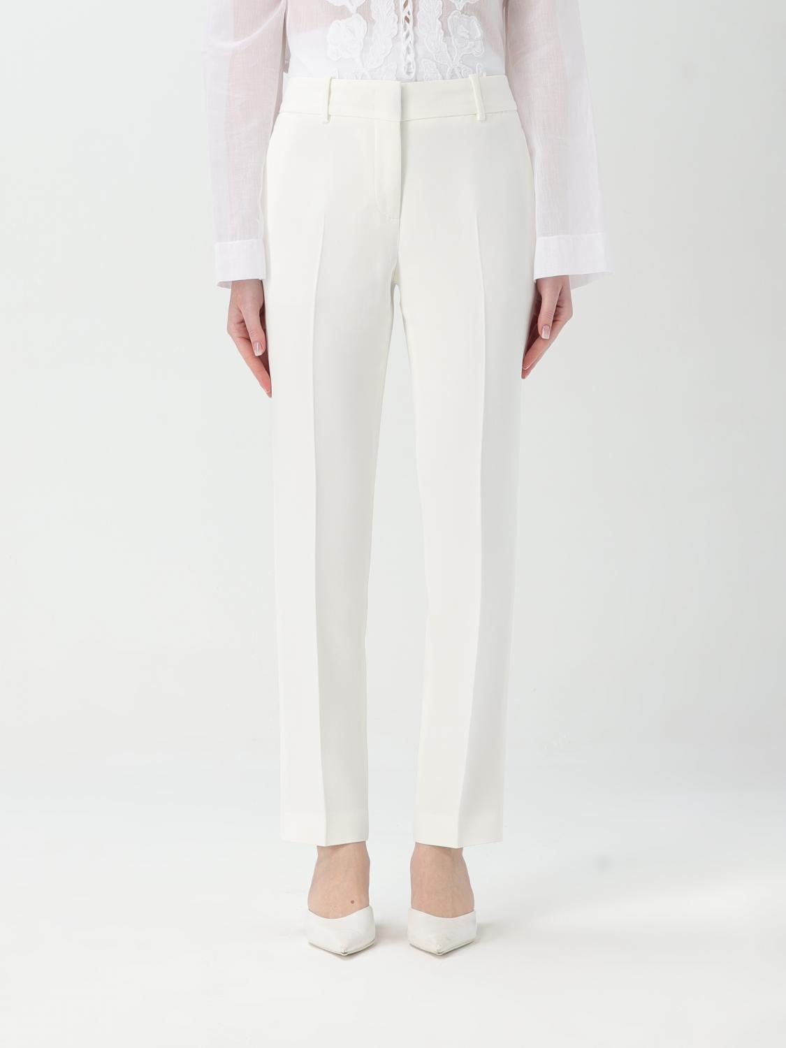 Ermanno Scervino Tailored High-waist Trousers With Subtle Pleats In White