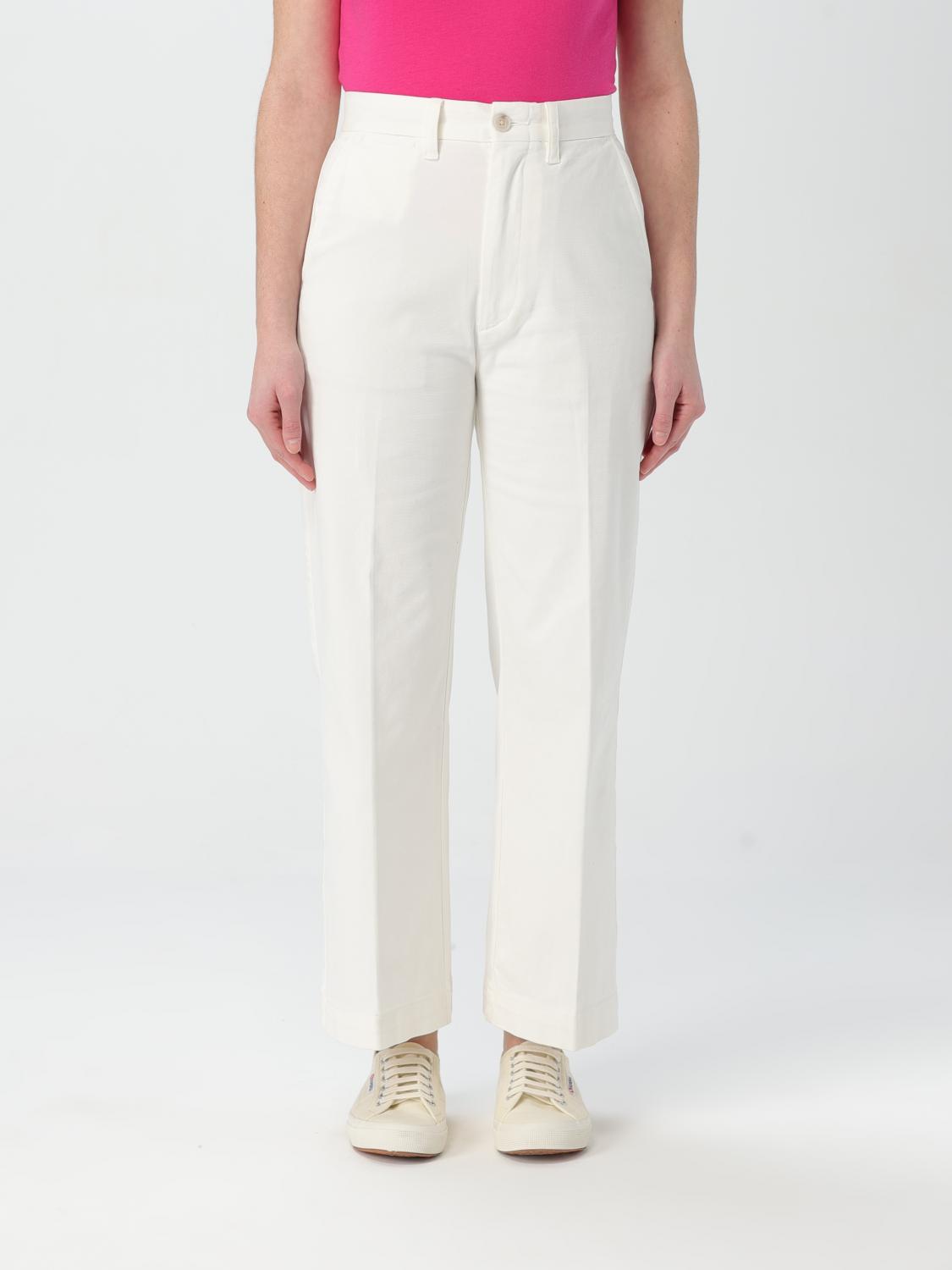 Polo Ralph Lauren Pants Woman Color White In Weiss