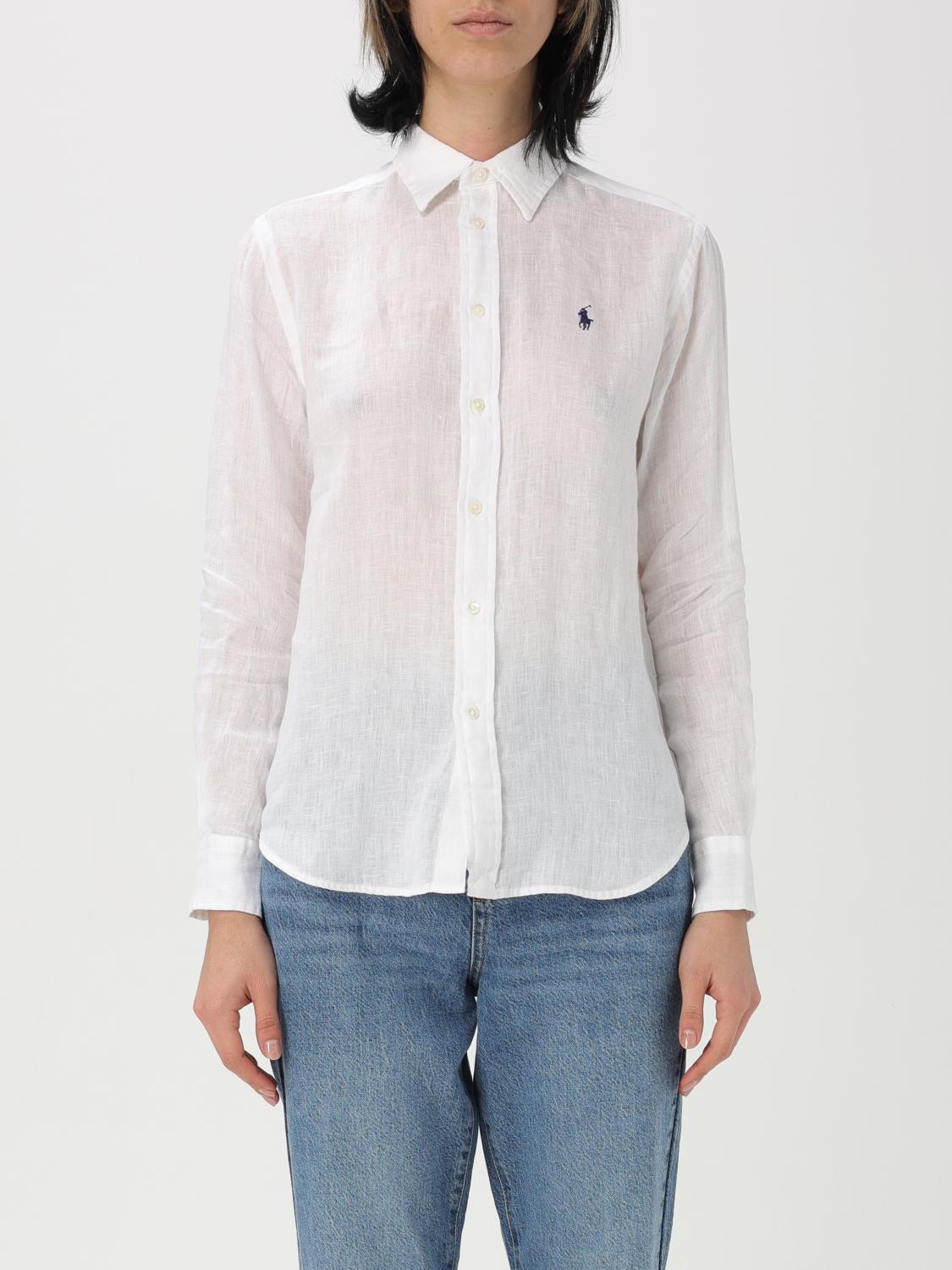 Shop Polo Ralph Lauren Shirt  Woman Color White