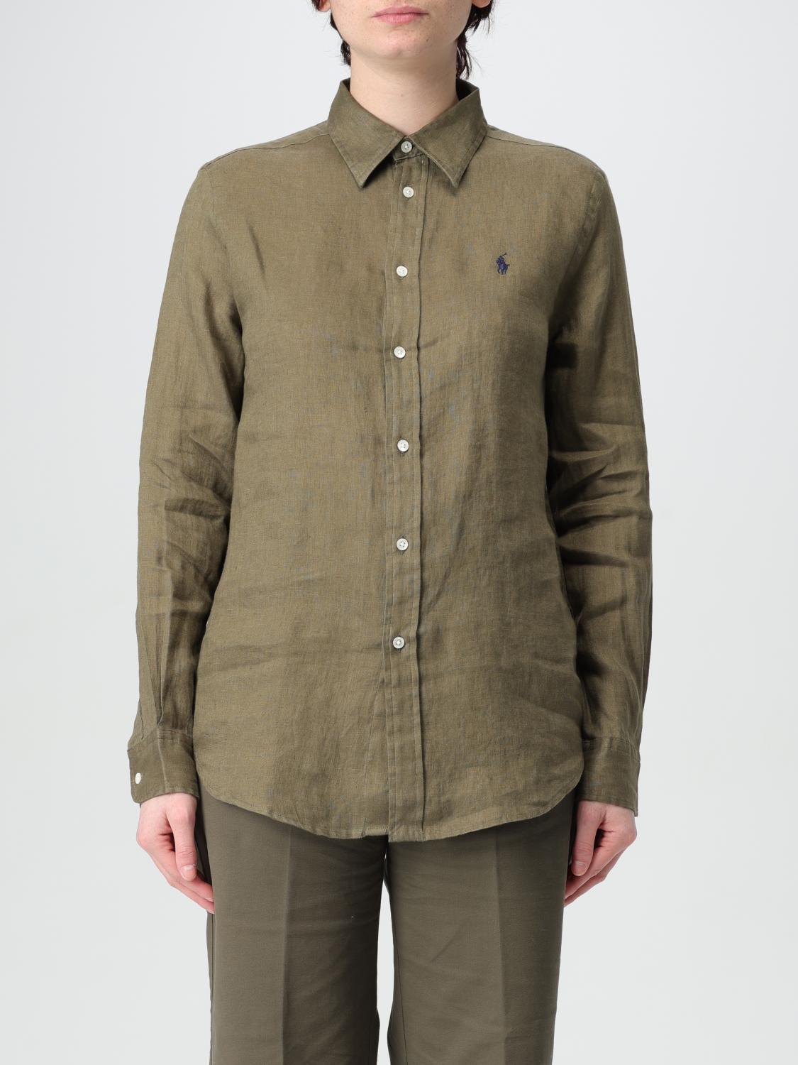 Shop Polo Ralph Lauren Shirt  Woman Color Green In Grün
