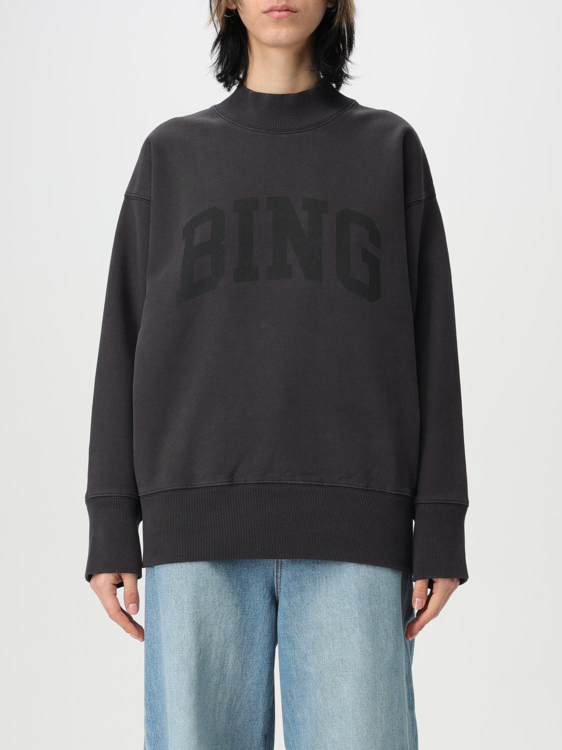 Shop Anine Bing Sweatshirt Woman Color Black