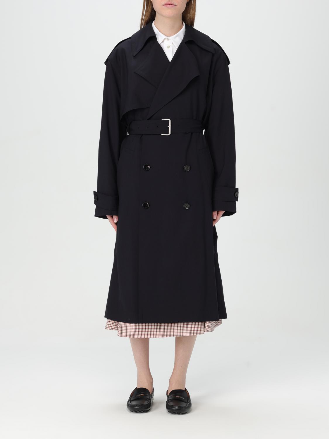Bottega Veneta Women Belted Blue Trench Coat In Blau