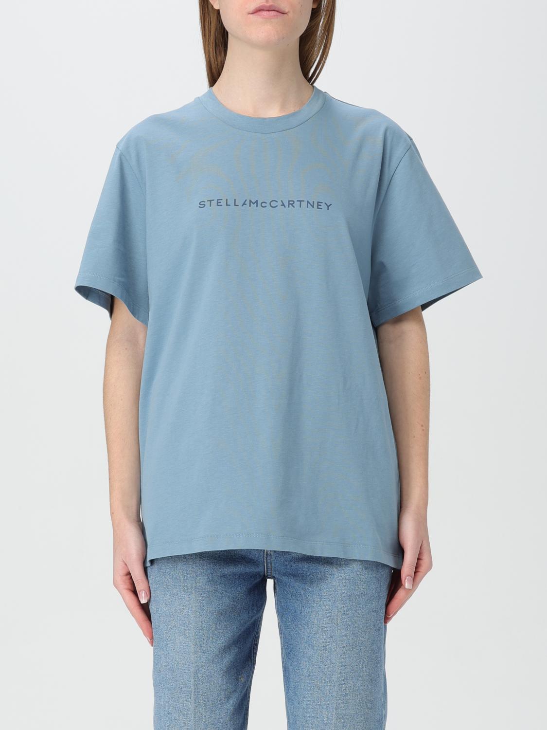 Stella Mccartney Open-necked Black Shirt In Blau