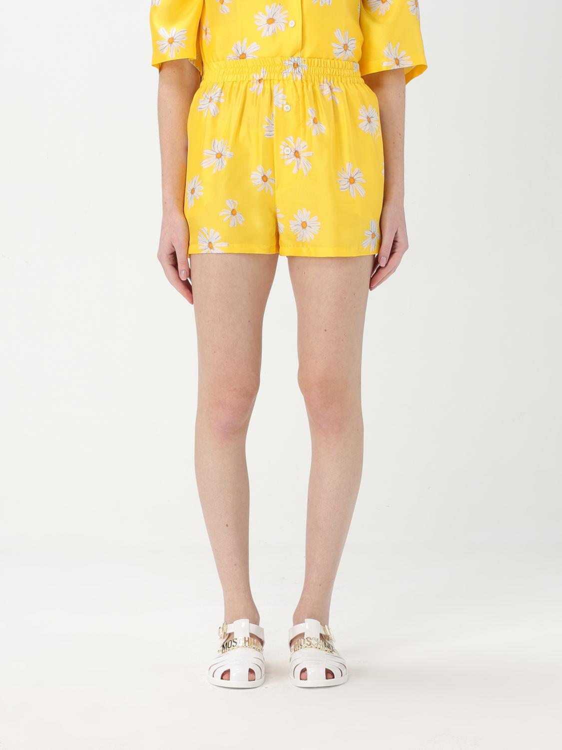 Moschino Pants Couture Woman Color Yellow In Yellow