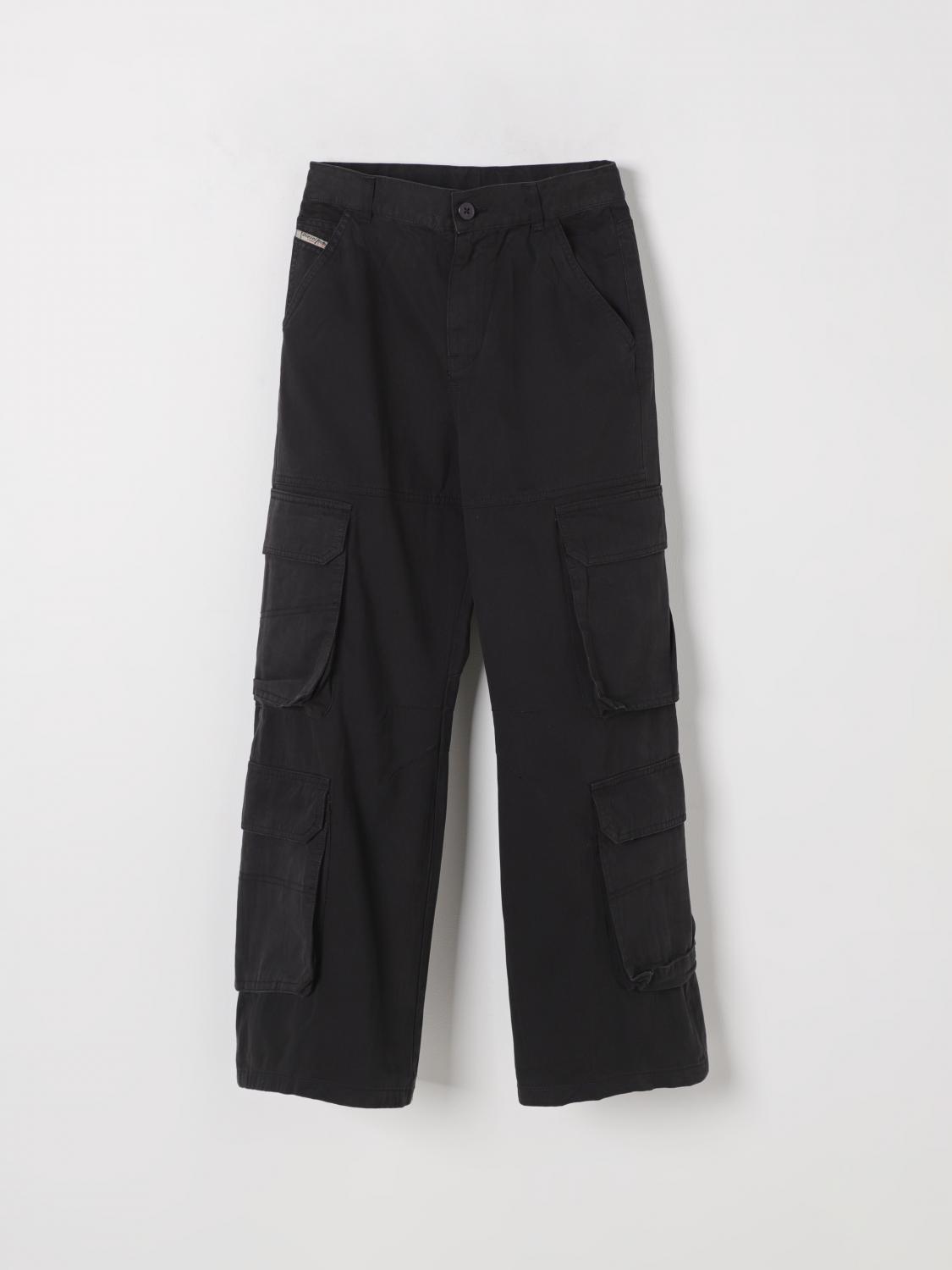 Diesel Pants Kids Color Black In Black