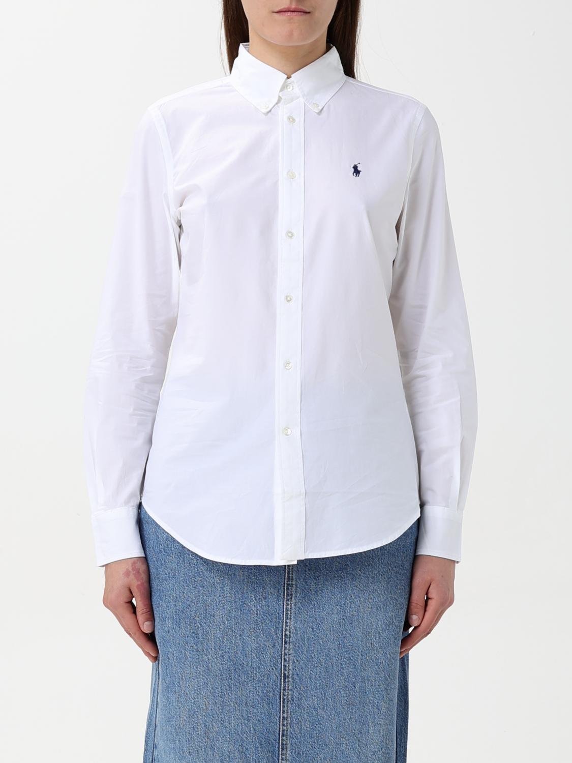 Shop Polo Ralph Lauren Shirt  Woman Color White