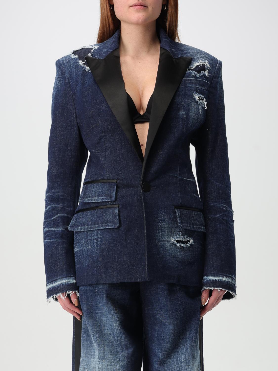Dsquared2 Tuxedo Blazer In Blue