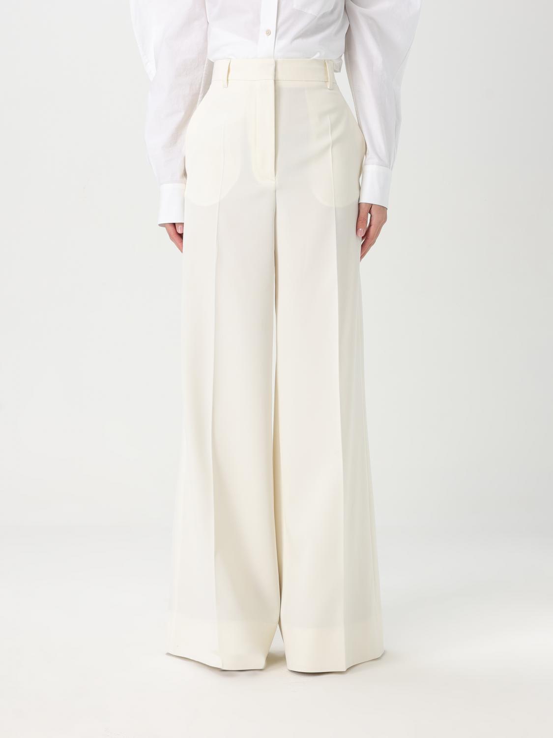Stella Mccartney Low Rise Slim Leg Tailored Trousers In Beige