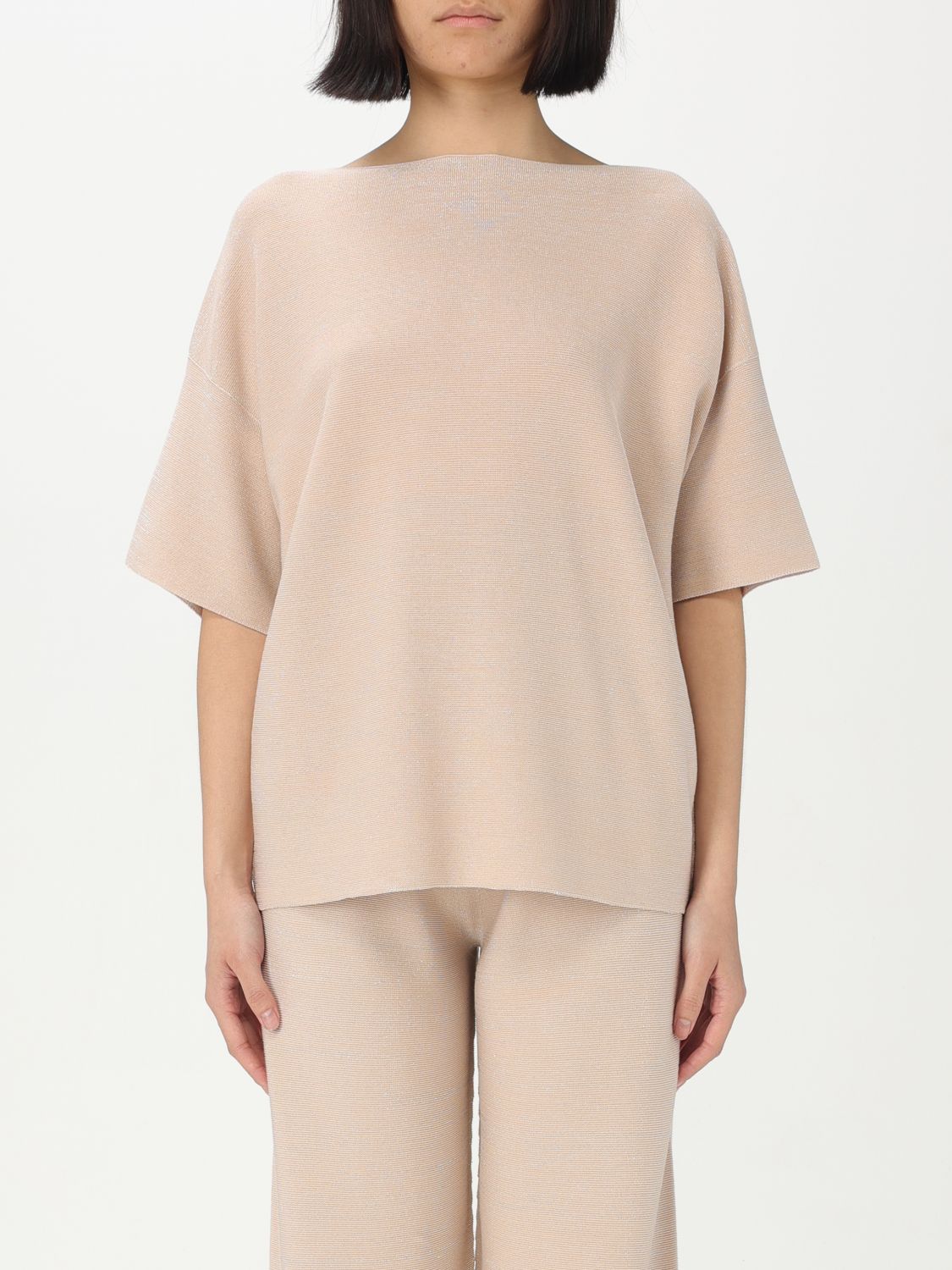 Shop Fabiana Filippi Sweater Woman Color Blush Pink In Puder