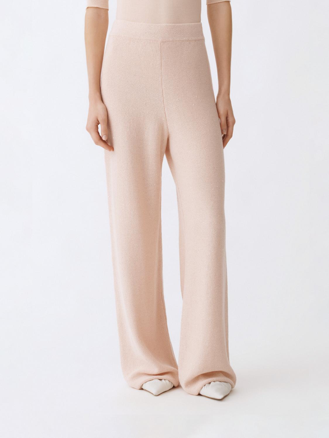 Fabiana Filippi Merino-wool Trousers In Blush Pink