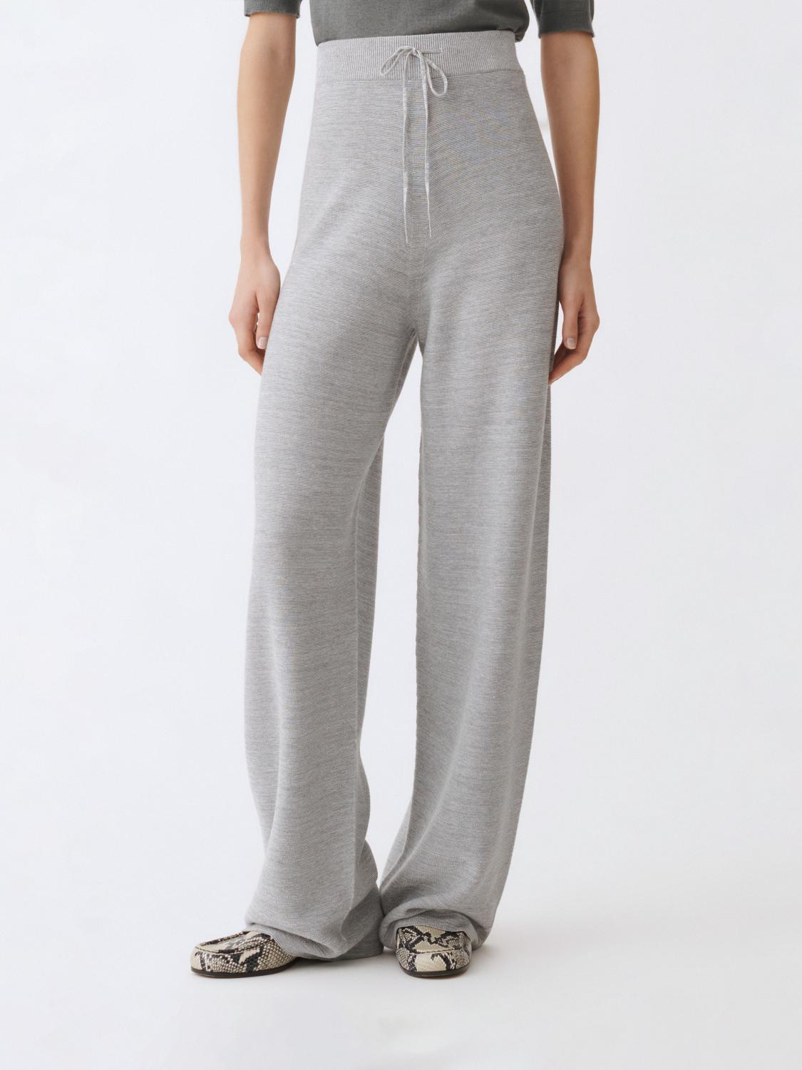 Fabiana Filippi Knitted Wide Leg Trousers In Grey